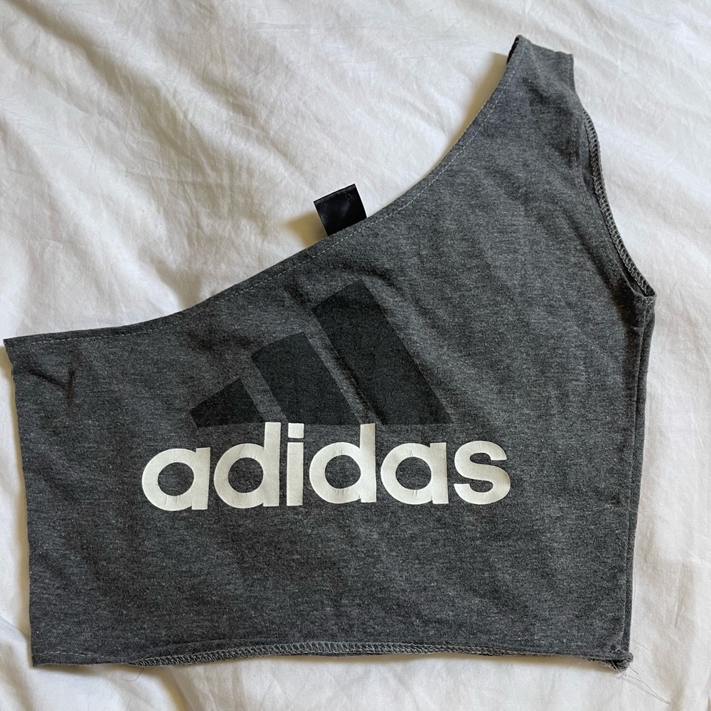 XS Reworked Adidas Crop Top